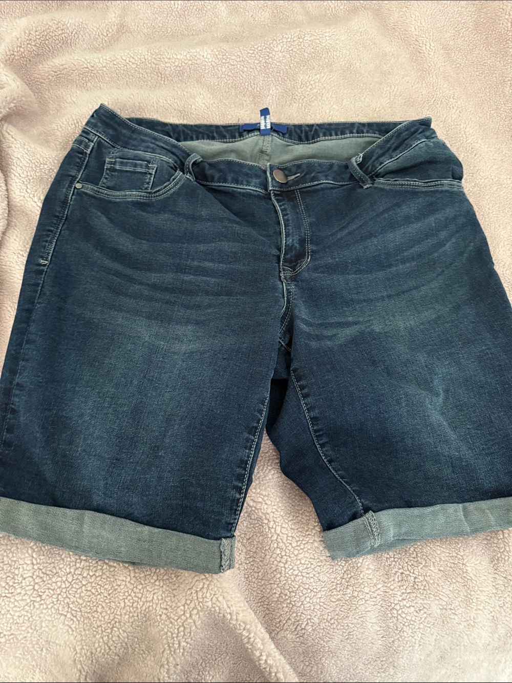 Apt. 9 Dark Blue Cuffed Jean Shorts